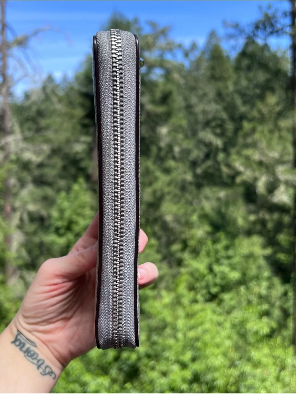 Coach accordion zip